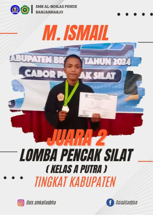 Lomba Pencak silat juara 2 Tingkat Kabupaten 